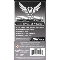 Mayday Games 100 Sleeves pack - 61 x 112 mm