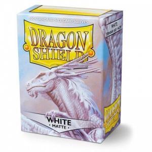 Matte White Sleeves Standard (100) Dragon Shield