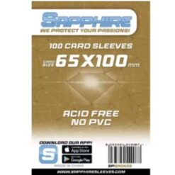 Sapphire Card Sleeves - 100 Sleeves - SPBRONZE - 65 x 100 mm
