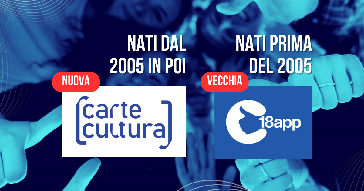 Differenza Carte cultura e 18app