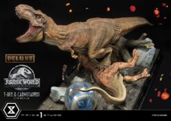 T-Rex & Carnotaurus Figure Jurassic World: Fallen Kingdom Deluxe Version - Statua 1/15 90 cm - Prime1Studio - immagine 6