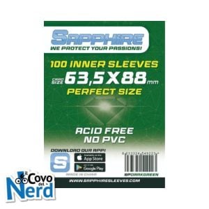 Sapphire Card Sleeves - 100 Sleeves - Dark Green - 63.5 x 88 mm Perfect Fit