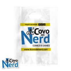 Shopper Bianche Manico a Fagiolo 22x10x30 Plastica Covo del Nerd al chilo
