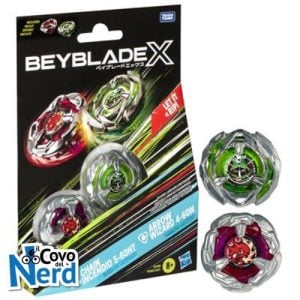 Beyblade X Chain Incendio 5-60HT and Arrow Wizard 4-60N Dual Pack Set