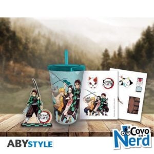 Demon Slayer Gift Set Tumbler with straw + Acryl® + sticker - ABYPCK284