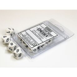 Set 10 D10 Opaque White/black