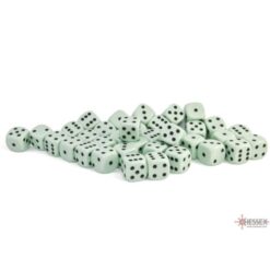 Set 36 D6 Opaque Pastel Green/black - Chessex 25865
