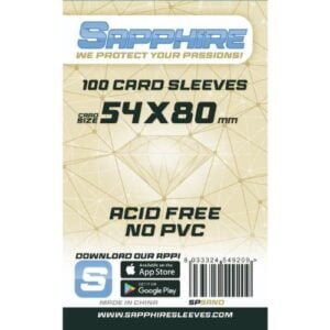 Sapphire Card Sleeves - 100 Sleeves - Sand- 54 X 80 mm