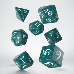 Classic RPG Stormy & white Dice Set - Q-Workshop