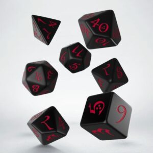 Classic RPG Black & red Dice Set - Q-Workshop