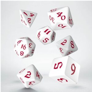 Classic Runic White & red Dice Set - Q-Workshop