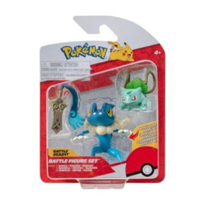 Pokémon Battle Figure Set 3-Pack Honedge Frogadier Bulbasaur 5 cm Jazwares