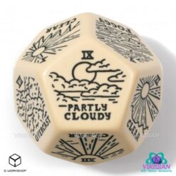 Weather Generator Die: Beige&Black - Q-Workshop