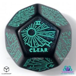Weather Generator Die: Shimmering Blue&Turquise - Q-Workshop