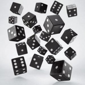 Full Pack of D6s: Black&White - Q-Workshop
