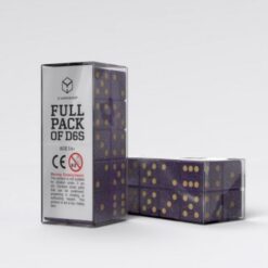Full Pack of D6s: Purple & Gold - Q-Workshop