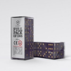 Full Pack of D6s: Purple & Gold - Q-Workshop