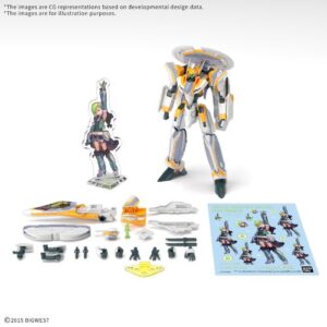 High Grade - Macross- VF-31E Siegfried (Cuck Mustang Use) Model Kit 1/100 DELUXE SET