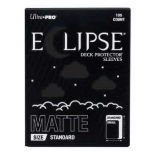 105 Eclipse Deck Protector Sleeves Standard - Matte - Jet Black - Ultra Pro