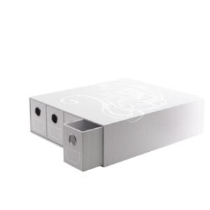 Portacarte verticale con quattro cassetti - Fortress Card Dravers Bianco - Dragon Shield