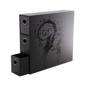 Portacarte verticale con tre cassetti - Fortress Card Dravers Nero - Dragon Shield