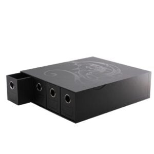 Portacarte verticale con quattro cassetti - Fortress Card Dravers Nero - Dragon Shield