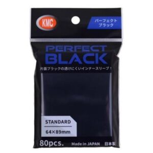 KMC Standard Sleeves - Perfect Black (80 Sleeves)