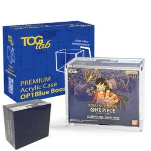 TcgLab Premium Case Protettivo per OP1 Blue Bottom Booster Box Magnetico in Plexiglass