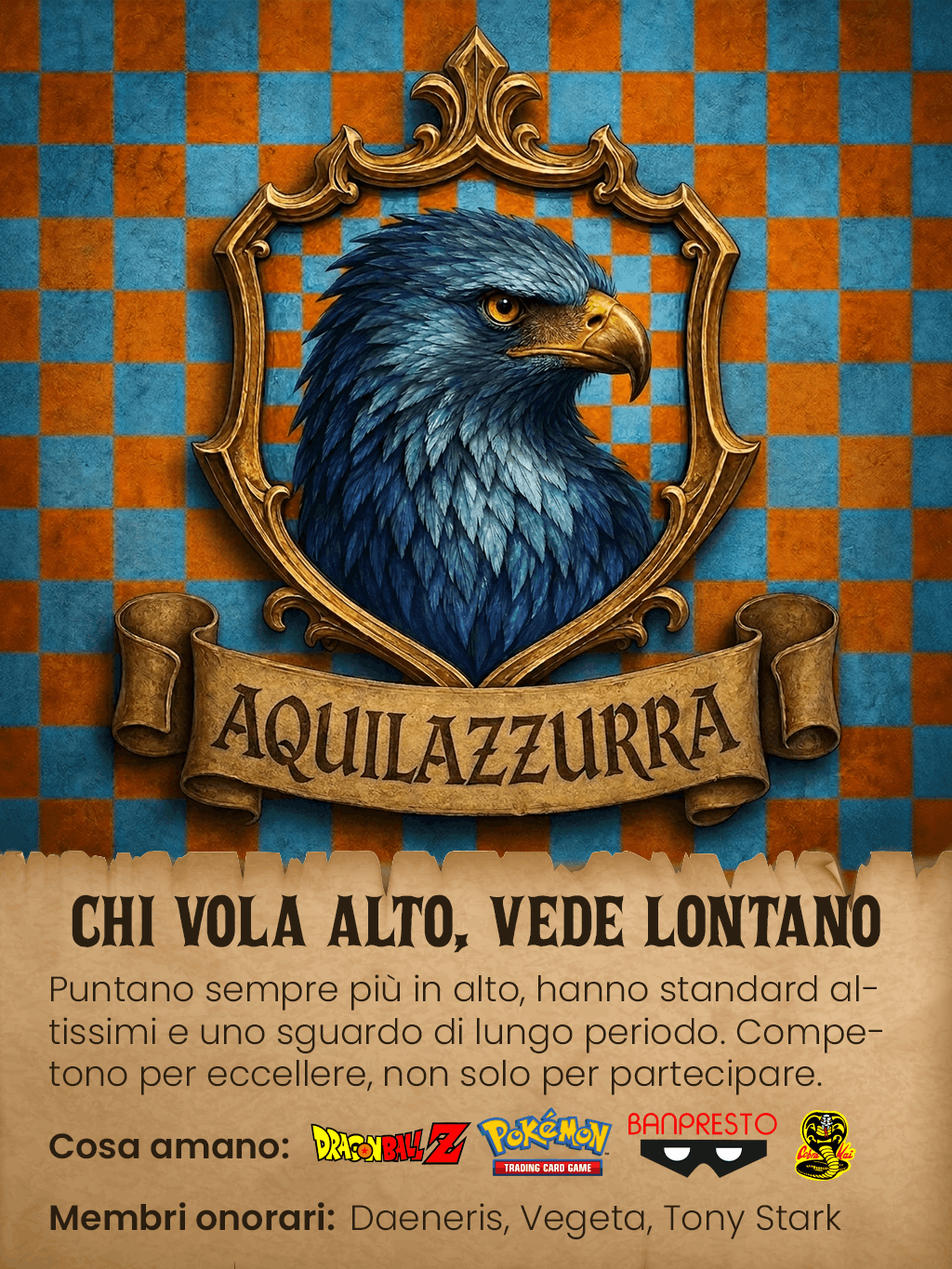 Casata Aquilazzurra — Chi vola alto, vede lontano.