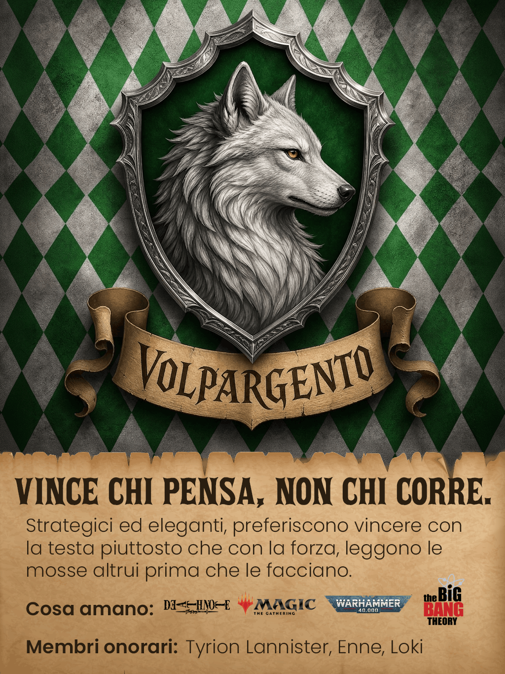 Casata Volpargento — Vince chi pensa, non chi corre.