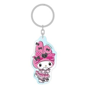 Sanrio Pink Black Party Series Acrylic Keychain My Melody 7 cm