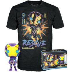 Funko Pop! & Tee: Marvel Blacklight - Rescue S - Small - (S)