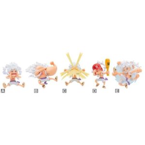 Monkey D. Luffy Set completo Figure - One Piece WCF Figure - Statua 8 cm