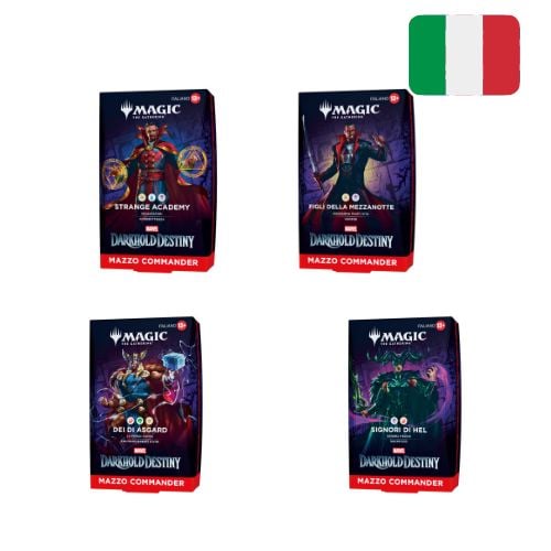 4x Commander Deck ITA Set di 4 Mazzi Marvel Darkhold Destiny Magic the Gathering