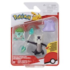 Pokémon Battle Figure Set 3-Pack Bulbasaur, Ditto & Alolan Marowak 5 cm Jazwares