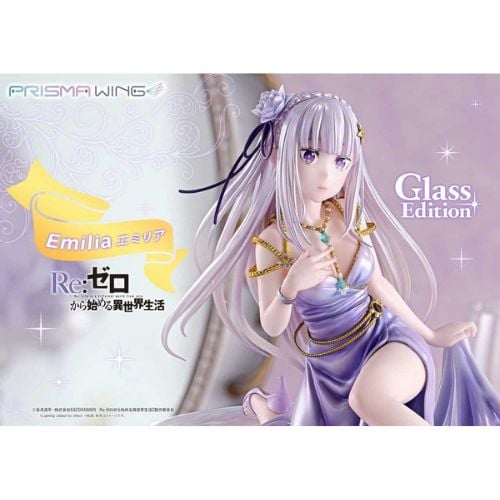 Statua Emilia Re:Zero Prisma Wing 1/7 Glass Edition
