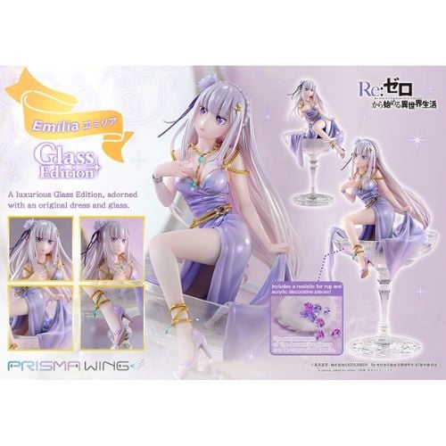 Statua Emilia Re:Zero Prisma Wing 1/7 Glass Edition