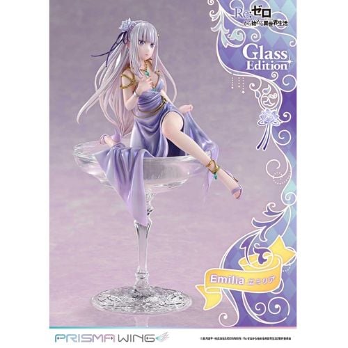 Statua Emilia Re:Zero Prisma Wing 1/7 Glass Edition