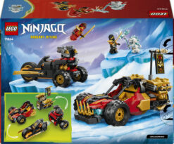 LEGO NINJAGO 71864 Veicoli Combinanti di Kai e Cole, con Macchina e Moto Giocattolo e 3 Minifigure, Regalo per Bambini da 7+ - immagine 6