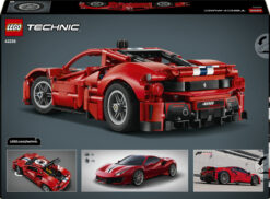 LEGO Technic 42235 Auto Ferrari 488 PISTA, Macchina Giocattolo con Motore V8, Sterzo e Differenziale, Regalo per Bambini 9+ - immagine 7