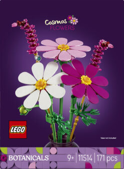 LEGO Botanicals Fiori di Cosmos, Bouquet Fiori Finti 11514 con 3 Cosmos Artificiali e 2 Steli di Penniseto, Regalo Bambini 9+ - immagine 8