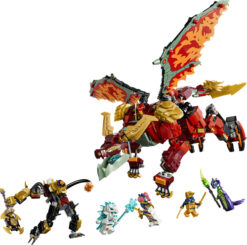 Alternative view of LEGO NINJAGO 71868 Mech Drago Mutaforma di Wyldfyre, Action Figure Giocattolo 2in1 con Mech e 6 Minifigure, Regalo Bambini 9+