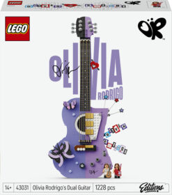 LEGO Editions 43031 La Chitarra Bicolore di Olivia Rodrigo, Kit Modellismo 3D con 2 Minifigure, Stelle e Farfalle, Regalo 14+