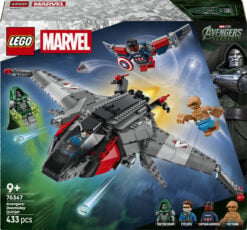 LEGO | Marvel 76347 Avengers: Doomsday Quinjet, Aereo Giocattolo dei Supereroi con 4 Minifigure, Regalo per Bambini da 9 Anni