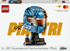 LEGO Editions 43017 Casco di Oscar Piastri McLaren Mastercard F1 Team, Gadget F1 con Minifigure da Collezione, Regalo da 14+