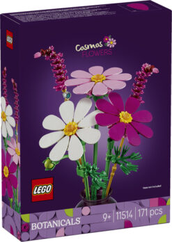 LEGO Botanicals Fiori di Cosmos, Bouquet Fiori Finti 11514 con 3 Cosmos Artificiali e 2 Steli di Penniseto, Regalo Bambini 9+ - immagine 6