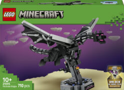 LEGO Minecraft 21595 Drago dell'End, Giocattolo Interattivo con Ali Mobili e Supporto, Regalo per Gamer e Bambini da 10 Anni