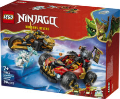 LEGO NINJAGO 71864 Veicoli Combinanti di Kai e Cole, con Macchina e Moto Giocattolo e 3 Minifigure, Regalo per Bambini da 7+ - immagine 8
