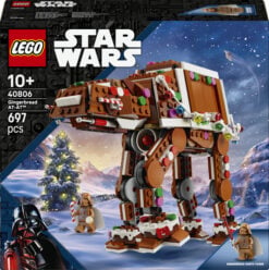 LEGO Star Wars 40806 Walker AT-AT Pan di Zenzero, Gioco di Natale con Minifigure di Darth Vader, Regalo Natalizio Bambini 10+