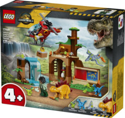 LEGO Jurassic World 77981 Salvataggio di Velociraptor, Stegosauro e Pteranodonte, Giocattolo 4+ con Elicottero e 2 Minifigure - immagine 5